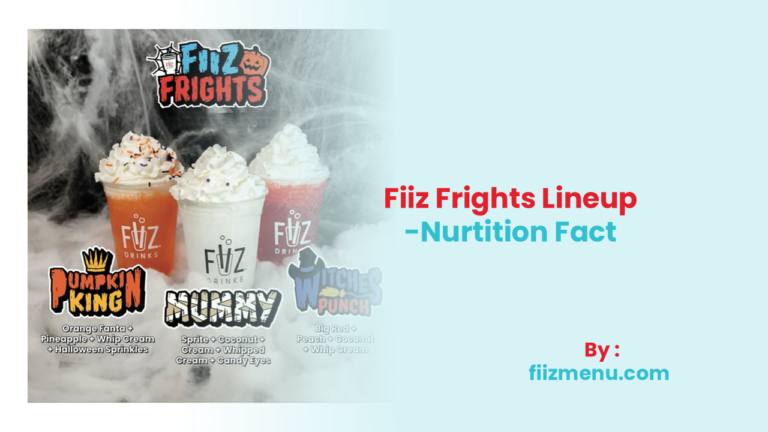 Fiiz Frights Lineup, Nutrition Fact